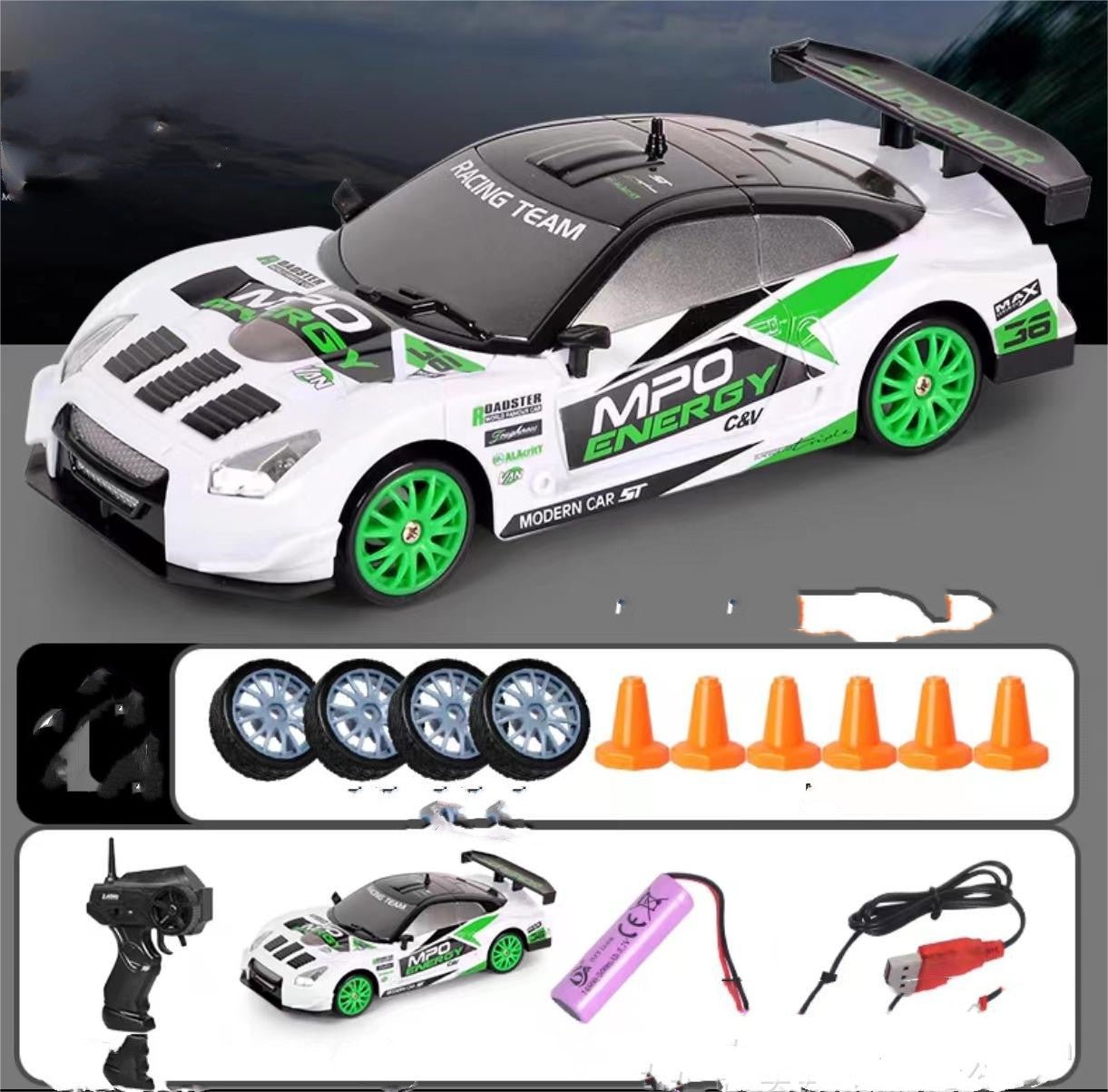 car 4wd rc drift car toy remote control gtr car toy - 11
